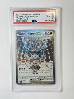 2024 Pokemon Twilight Masquerade CORNERSTONE MASK OGERPON ex #199 PSA 10**AT6558 - Image 1