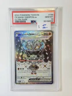 2024 Pokemon Twilight Masquerade CORNERSTONE MASK OGERPON ex #199 PSA 10**AT6558 - Image 3
