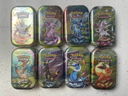Pokemon TCG Prismatic Evolutions Mini Tins Complete Art Set 8x - Ships Now - Image 1