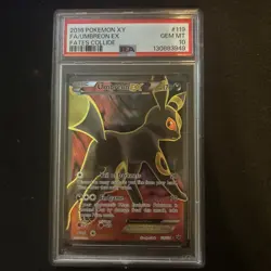 2016 POKEMON XY FATES COLLIDE #119 FULL ART/UMBREON EX PSA 10 FRESH CERT! - Image 1