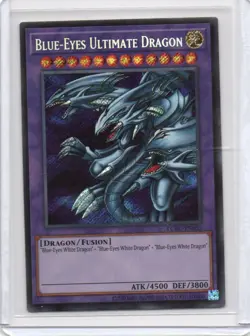 BLUE EYES ULTIMATE DRAGON YUGIOH NON-PLAYED LCKC-EN057 SECRET RARE - Image 1