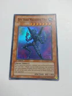 YuGiOh! EVIL HERO MALICIOUS EDGE DP06-EN006 Super Rare 1ST EDITION - Image 1