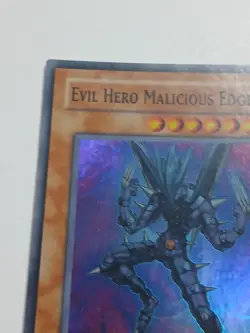 YuGiOh! EVIL HERO MALICIOUS EDGE DP06-EN006 Super Rare 1ST EDITION - Image 2