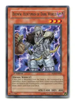 Broww, Huntsman of Dark World - EEN-EN021 1st Edition Rare - YuGiOh-LP - Image 1