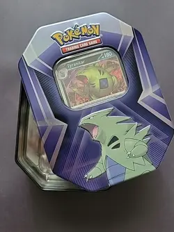 Pokemon TCG Darkrai Tyranitar & Slaking (open) Tins (w/ holo promo & 10 cards) - Image 2