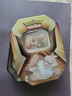 Pokemon TCG Darkrai Tyranitar & Slaking (open) Tins (w/ holo promo & 10 cards) - Image 3