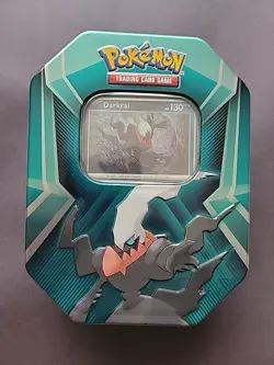 Pokemon TCG Darkrai Tyranitar & Slaking (open) Tins (w/ holo promo & 10 cards) - Image 4