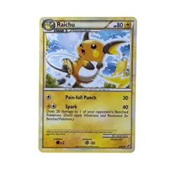 Raichu 33/90 Pokemon Card 2010 Undaunted Stage 1 Electric Mouse Foil MP/LP - Image 1