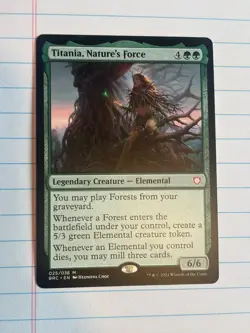Titania, Nature's Force, The Brother's War Commander Magic Card - Image 1