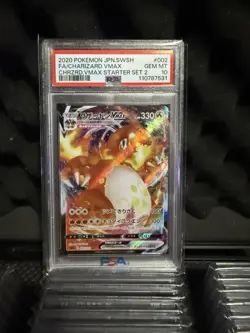 Pokemon PSA 10 GEM MINT Charizard VMAX 2020 Japanese Starter Set 2 - Image 1