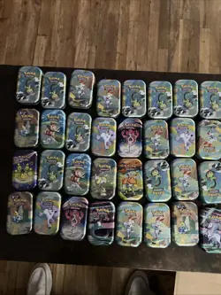 Pokemon Empty Mini Tins Lot of 32 Card Storage. No Cards Included - Image 1