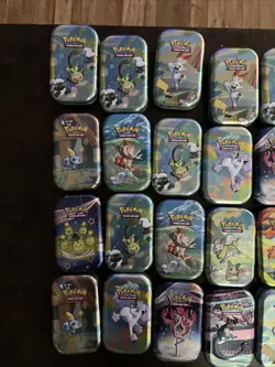 Pokemon Empty Mini Tins Lot of 32 Card Storage. No Cards Included - Image 2