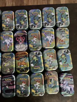 Pokemon Empty Mini Tins Lot of 32 Card Storage. No Cards Included - Image 3