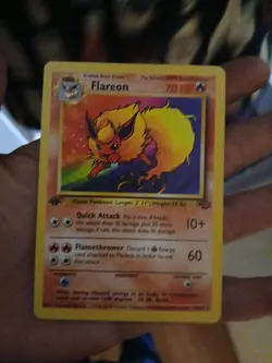 Pokemon TCG Flareon 1st Edition Jungle Card 19/64 Regular Non-Holo Rare - Image 2