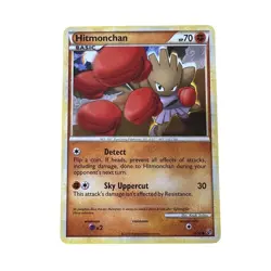 Hitmonchan 51/90 HeartGold SoulSilver Pokemon Card Holo Rare 2010 MP/LP - Image 1
