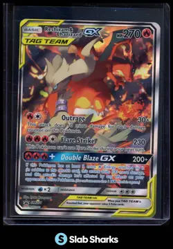 2016 POKEMON SUN & MOON BLACK STAR PROMOS SM201 RESHIRAM & CHARIZARD TAG TEAM GX - Image 1