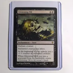 MTG Magic The Gathering - Glistening Oil - New Phyrexia (#62/175) Reg NM - Image 1