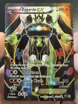2016 Pokemon TCG XY Fates Collide Zygarde EX Full Art Ultra Rare 54a/124 LP - Image 2