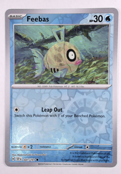 Feebas 041 Pokemon TCG SV08: Surging Sparks Common Reverse Foil NP - Image 1