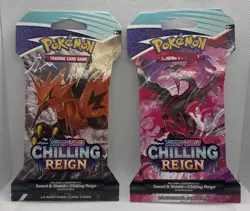Pokemon TCG Sword And Shield Chilling Reign Booster Pack Lot Of 2 Factory Sealed - Image 1