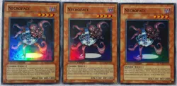 Yugioh 3x Necroface CRMS-ENSE1 Super Rare Limited Edition Near Mint Playset - Image 1