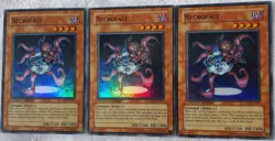 Yugioh 3x Necroface CRMS-ENSE1 Super Rare Limited Edition Near Mint Playset - Image 3