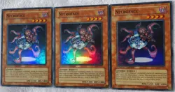 Yugioh 3x Necroface CRMS-ENSE1 Super Rare Limited Edition Near Mint Playset - Image 4