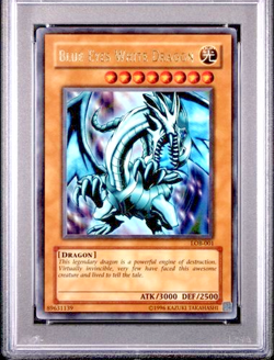 2002 YU-GI-OH! Legend of Blue Eyes UR #LOB-001 Blue-Eyes White Dragon YUGIOH PSA - Image 3