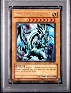 2002 YU-GI-OH! Legend of Blue Eyes UR #LOB-001 Blue-Eyes White Dragon YUGIOH PSA - Image 4