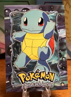 Squirtle E7 of 12 Pokemon Topps Trading Card TV Animation Blue Logo NM - Image 1