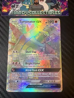 Turtonator Gx 148/145 Guardians Rising Secret Rainbow Rare Pokemon Card LP - Image 1