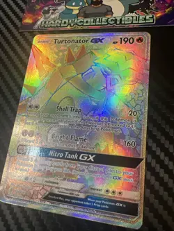 Turtonator Gx 148/145 Guardians Rising Secret Rainbow Rare Pokemon Card LP - Image 2