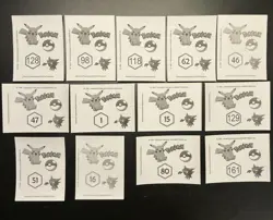 Vintage pokemon 1995 Pokedex stickers Merlin celebi cubone bulba houndoom ho oh - Image 2