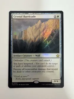 Crystal Barricade Foil MTG Magic the Gathering Card NM Near Mint FDN - Image 1