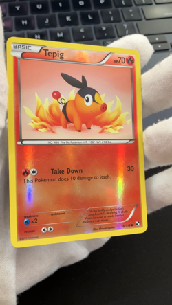 Tepig 16/114 Reverse Holo Black & White Pokemon Card Near Mint - Image 2