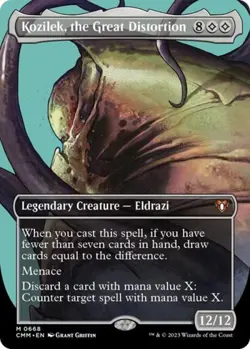 Kozilek, the Great Distortion (Borderless) - Near Mint MTG Commander Masters - Image 1