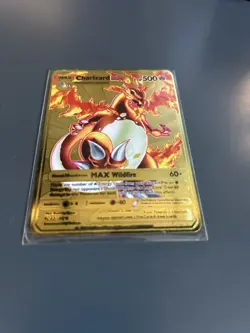 Charizard VMAX HP330 Gold Metal Pokemon Card-Collectible Gift Display！BEST! - Image 3