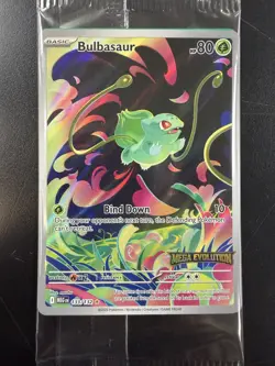 Pokemon TCG Mega Evolutions Bulbasaur Box Topper Promo Card VF/NM 2025 - Image 1