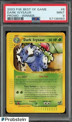 2003 Pokemon Best Of Game Promo Winner #6 Dark Ivysaur PSA 9 MINT - Image 1