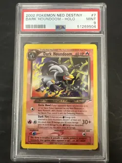 Dark Houndoom 7/105 Neo Destiny Holo PSA 9 Mint WOTC Pokemon Card Vintage 2002 - Image 1