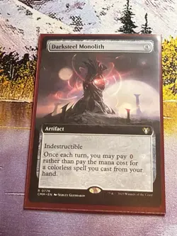 Darksteel Monolith - MTG - NM Extended Art Commander Masters - Image 1