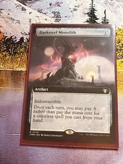 Darksteel Monolith - MTG - NM Extended Art Commander Masters - Image 3