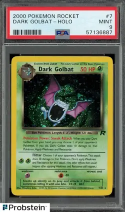 2000 Pokemon Rocket #7 Dark Golbat - Holo PSA 9 MINT - Image 1
