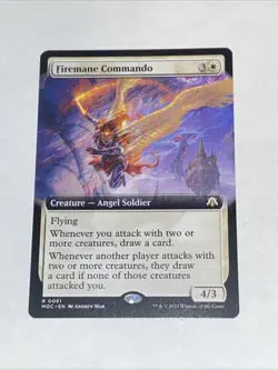 Firemane Commando 0081 Extended Art Commander March of the Machine MTG UNPLAYED - Image 1