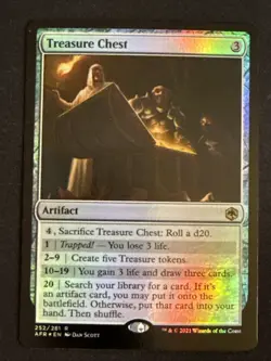 1x Foil Treasure Chest (252) Adventures in the Forgotten Realms LP MTG Magic x1 - Image 1