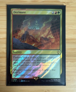 Magic the Gathering: Decimate (Surge Foil) Commander: Final Fantasy Foil NM - Image 1