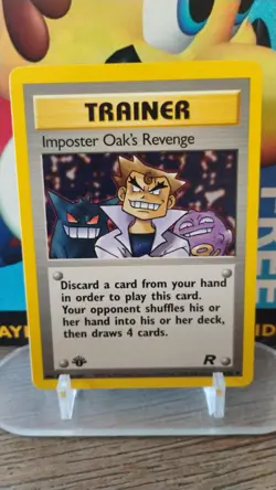 IMPOSTER OAK’S REVENGE Team Rocket POKEMON Non-Holo 1st Edition Trading Card #76 - Image 1