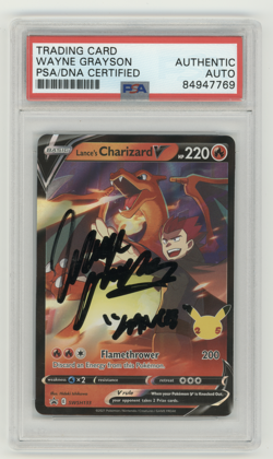 PSA Signed Wayne Grayson Pokemon Lance's Charizard V SWSH133 Black Star Promo - Image 1