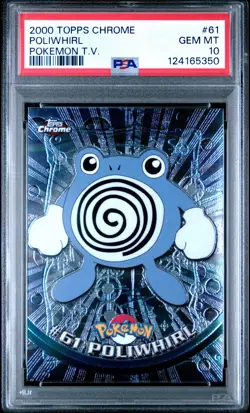 2000 TOPPS CHROME POKEMON T.V. #61 POLIWHIRL PSA 10 - Image 1