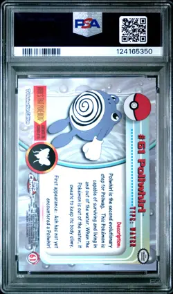 2000 TOPPS CHROME POKEMON T.V. #61 POLIWHIRL PSA 10 - Image 2